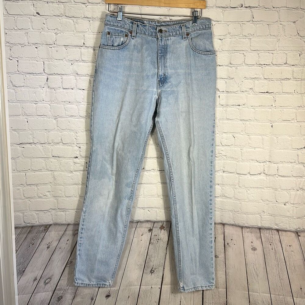 Vintage 90s Levis 550 Relaxed Fit Tapered Leg Womens‎ Size 13 JR Light Blue